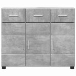 vidaXL Buffet Gris béton 88 5 x 30 5 x 73 cm Bois d'ingénierie