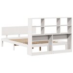 vidaXL Lit bibliothèque sans matelas blanc 140x190 cm bois pin massif