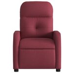 vidaXL Fauteuil inclinable électrique Rouge bordeaux Tissu