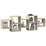 vidaXL Étagère murale chêne sonoma 129x18x42 cm bois d'ingénierie
