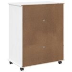 vidaXL Cabinet roulant Blanc 63 5 x 39 x 79 cm Bois de Pin Massif