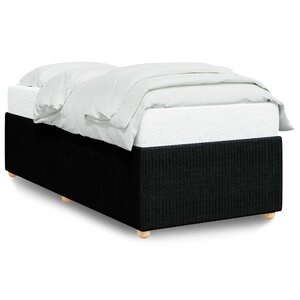 vidaXL Cadre de lit sans matelas noir simple tissu