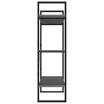 vidaXL Bibliothèque à 3 niveaux Gris 100x30x105 cm Bois de pin massif