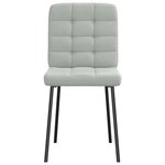 vidaXL Chaises à manger lot de 2 Gris clair Velours