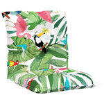 vidaXL Coussins de chaise à dossier bas lot de 4 multicolore tissu