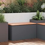 vidaXL Banc de jardin Anthracite 80 x 40 x 43 cm Acier