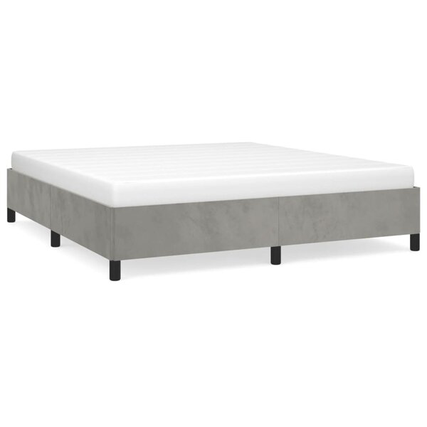vidaXL Cadre de lit Gris clair 160x200 cm Velours