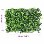  vidaXL Clôture à feuilles artificielles 24 Pièces vert 40x60 cm