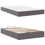 vidaXL Cadre de lit avec matelas Gris 120 x 200 cm Faux cuir