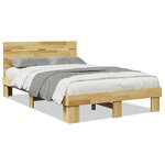 vidaXL Cadre de lit avec tête de lit sans matelas 120x190 cm