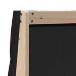 vidaXL Tête de lit capitonnée Noir 80 cm Pin massif