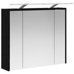 vidaXL Armoire Miroir de Salle de Bain Chêne noir 73 5 x 16 x 62 5 cm