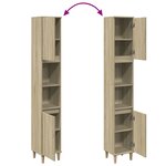 vidaXL Armoire salle de bain chêne sonoma 30x30x190 cm