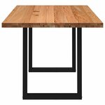 vidaXL Table à manger marron clair bois de chêne massif rectangulaire