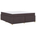 vidaXL Cadre de lit avec matelas Marron foncé 180 x 200 cm tissu