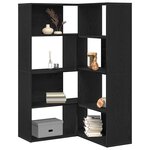 vidaXL Bibliothèque Chêne noir 140 x 30 x 140 cm Bois d'ingénierie