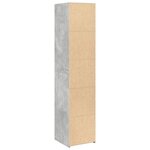 vidaXL Buffet haut gris béton 40x41x185 cm bois d'ingénierie