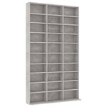 vidaXL Armoire à CD Gris béton 102x16x177 5 cm Bois d'ingénierie