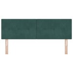 vidaXL Tête de lit LED Boutonné Vert Foncé 72 cm Velours