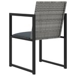 vidaXL Ensemble à manger d'extérieur 9Pièces coussins Résine tressée Gris