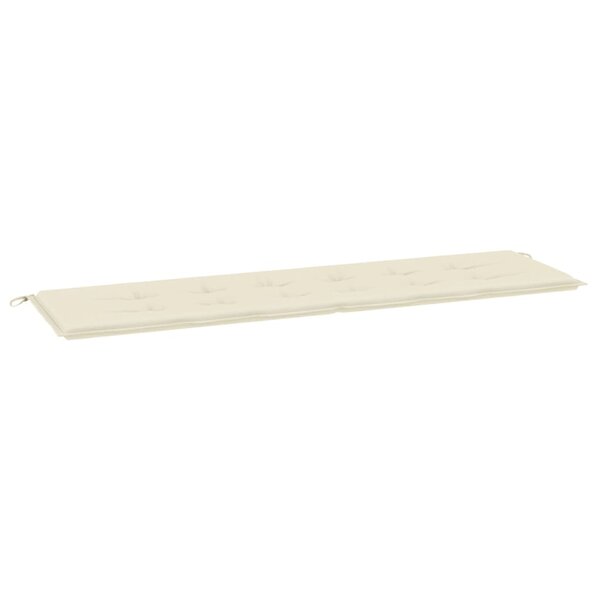 vidaXL Coussin de banc de jardin crème 180x50x3 cm tissu oxford
