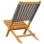 vidaXL Chaises de jardin lot de 2 gris bois d'acacia et polypropylène