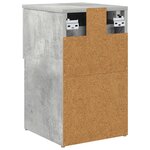 vidaXL Armoire de lit Gris béton 29 x 31 5 x 49 cm Bois d'ingénierie