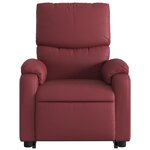 vidaXL Fauteuil inclinable de massage Rouge bordeaux Similicuir