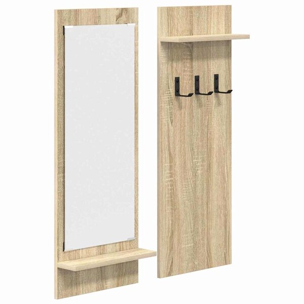 vidaXL Porte-manteau mural avec étagère Chêne Sonoma 70 x 10 x 90 cm