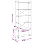 vidaXL Étagère Chêne Sonoma 40 x 30 x 85 cm Bois d'ingénierie
