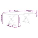 vidaXL Table à manger et bord naturel bois massif chêne