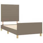 vidaXL Cadre de lit sans matelas taupe 100x200 cm tissu