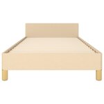 vidaXL Cadre de lit sans matelas crème 100x200 cm tissu