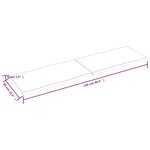 vidaXL Dessus de table bois massif traité bordure assortie