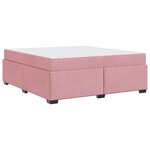 vidaXL Cadre de lit avec matelas Rose 180 x 200 cm Velours