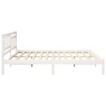 vidaXL Cadre de lit Blanc 180 x 200 cm Bois massif en pin