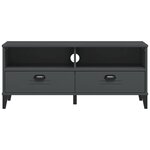 vidaXL Meuble TV VIKEN gris anthracite bois de pin solide