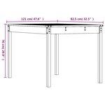 vidaXL Table de jardin 121x82 5x76 cm bois massif de douglas