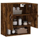 vidaXL Armoire murale chêne fumé 60x31x70 cm bois d'ingénierie