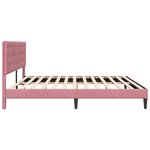 vidaXL Cadre de lit avec tête de lit Rose 200 x 200 cm Velours