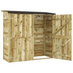 vidaXL Abri à outils de jardin Pinède imprégnée 182x76x175 cm