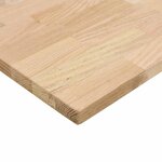 vidaXL Plan de travail de cuisine bois de chêne massif rectangulaire