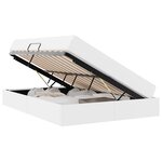 vidaXL Lit avec rangement et matelas avec matelas Blanc 140 x 200 cm