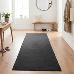 vidaXL Tapis de surface Rectangulaire Gris foncé 80 x 250 cm Jute