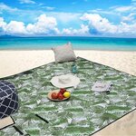 Tapis de plage imperméable congo vert coton 150x200cm