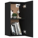 vidaXL Meubles TV 2 Pièces Noir 30 5x30x60 cm Bois d’ingénierie
