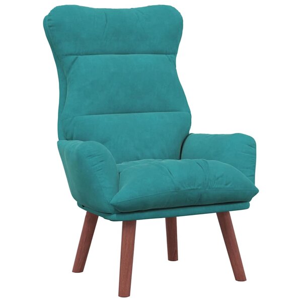 vidaXL Fauteuil relaxant Turquoise 69 x 74 x 93 cm Velours