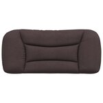 vidaXL Coussin de tête de lit Hvar marron foncé 90 cm tissu