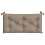 vidaXL Coussin de banc de jardin taupe 100x50x7 cm tissu oxford