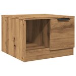 vidaXL Table basse chêne artisanal 50x50x36 cm bois d'ingénierie